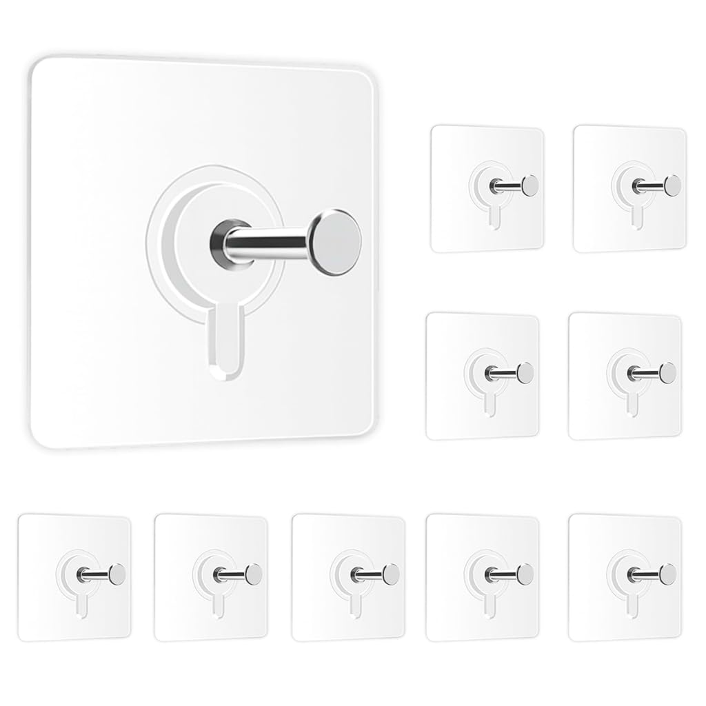 Heavy Duty Screw Wall Hook for Hanging | Metal Screw Hooks for Wall & Ceiling Hanging (Pack of 10)