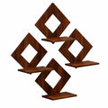 Wall Hanging Wooden Shelf N 0012 (Black Design) ( brown, OS )
