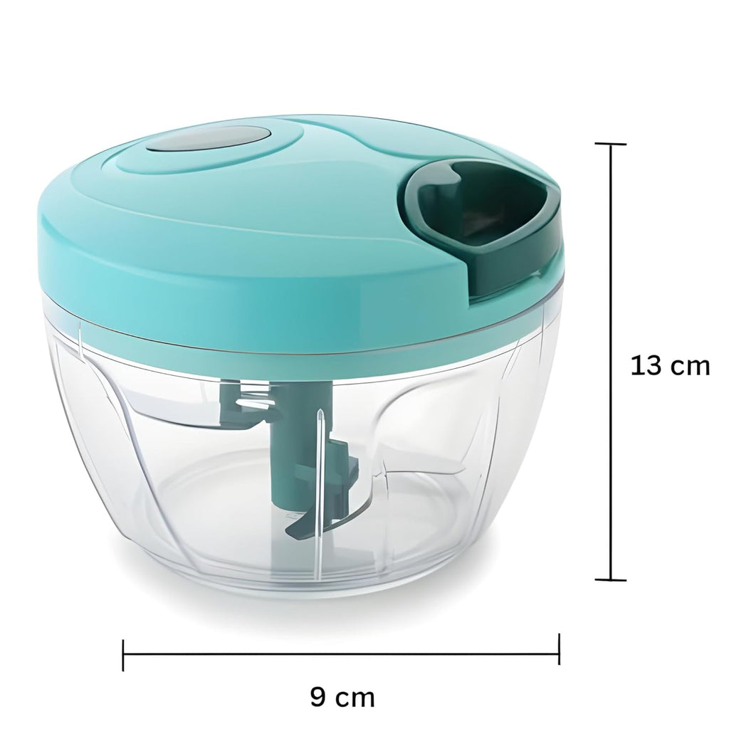 Manual Hand Pull Vegetable Chopper, Plastic, XL 1000ml, Purple, Pull String Cutter for Onions and Vegetables
