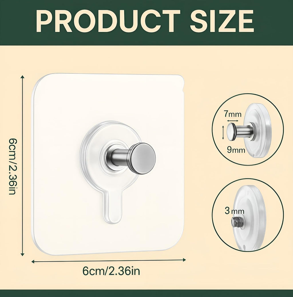 Heavy Duty Screw Wall Hook for Hanging | Metal Screw Hooks for Wall & Ceiling Hanging (Pack of 10)