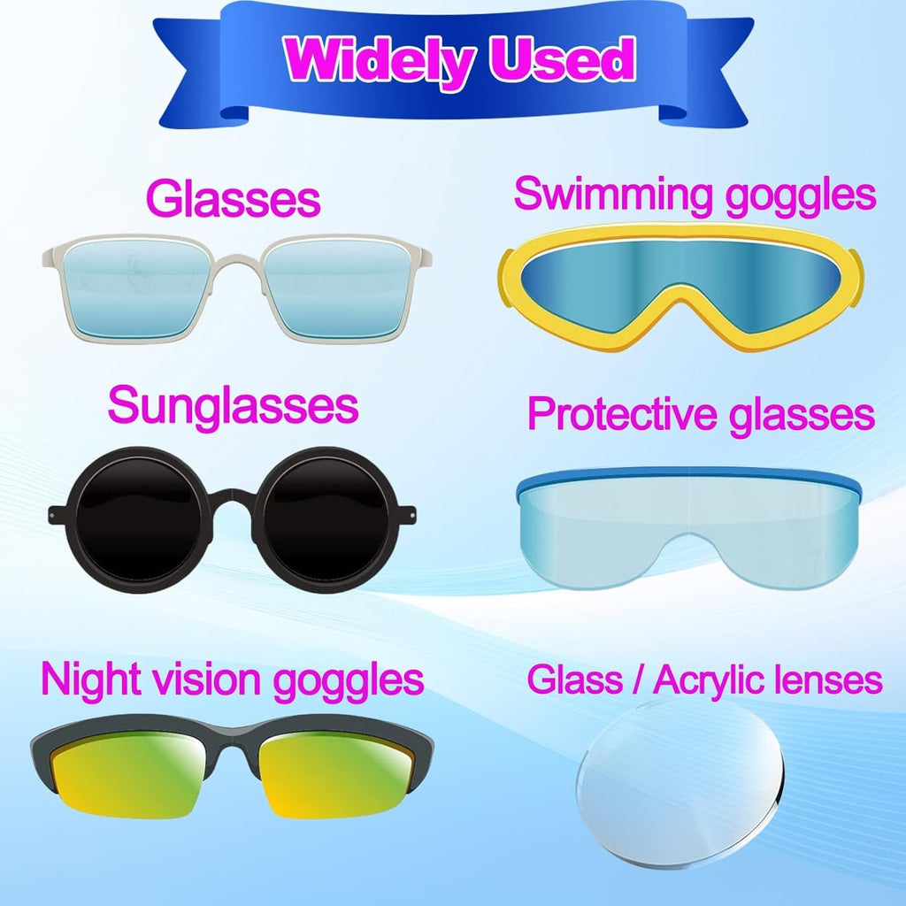 Microfiber Spectacle Lens Cleaner Clip Pack of 2 | Portable Eyeglass, Sunglass & Reading Glass Cleaning Tool | Scratch-Free Mini Brush for Clear Vision
