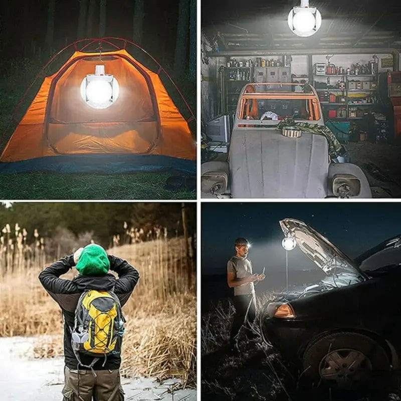 Solar Camping Light – USB Rechargeable Emergency LED | Quickslice ( default, OS )