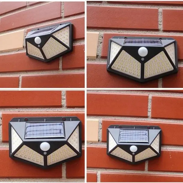 Outdoor Solar Lamp 100 LED PIR Motion Sensor Wall Light Waterproof, Solar Powered ( default, Standard )