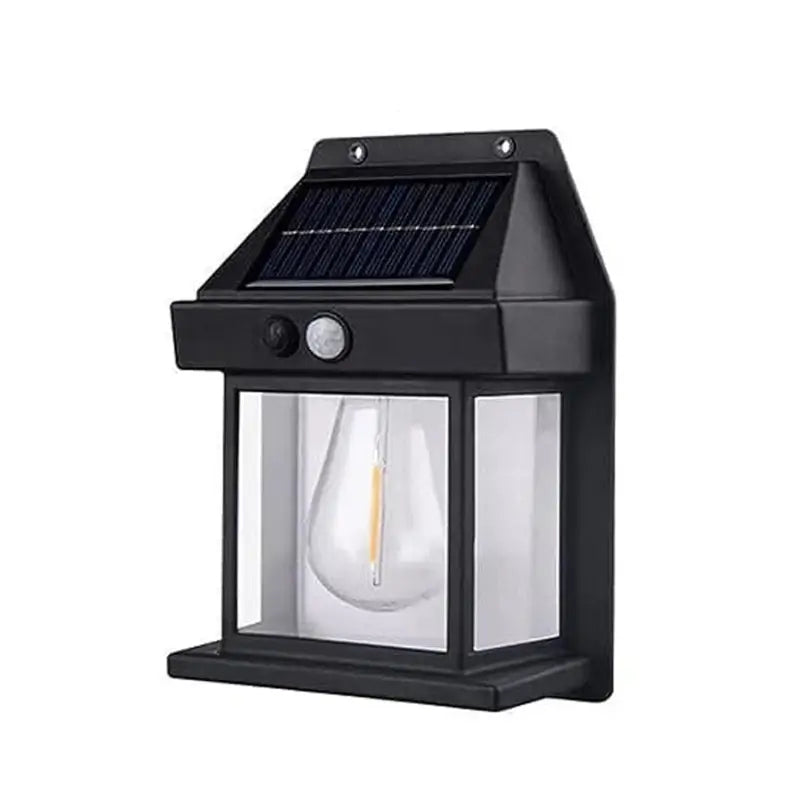 Solar Wall Lights / Lamp Outdoor, Wireless Dusk to Dawn Porch Lights Fixture, Solar Wall Lantern with 3 Modes & Motion Sensor, Waterproof Exterior Lighting with Clear Panel (1 Pc ) ( default)