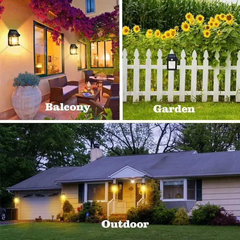 Solar Wall Lights / Lamp Outdoor, Wireless Dusk to Dawn Porch Lights Fixture, Solar Wall Lantern with 3 Modes & Motion Sensor, Waterproof Exterior Lighting with Clear Panel (1 Pc ) ( default)
